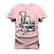 Camiseta Algodão Premium T-Shirt LA Paisagens Rosa