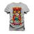 Camiseta Algodão Premium T-Shirt Mandala Coruja Cinza