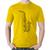 Camiseta Algodão Saxofone Notas Musicais - Foca na Moda Amarelo