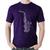 Camiseta Algodão Saxofone Notas Musicais - Foca na Moda Roxo