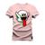 Camiseta Algodão T-Shirt Premium Estampada Assustador Rosa