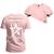 Camiseta Algodão T-Shirt Premium Estampada Freedon Frente Costas Rosa
