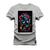 Camiseta Algodão T-Shirt Premium Estampada Jogos E Dados Cinza