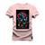 Camiseta Algodão T-Shirt Premium Estampada Jogos E Dados Rosa