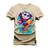 Camiseta Algodão T-Shirt Premium Estampada Lapis Surf Bege