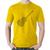 Camiseta Algodão Violão Notas Musicais - Foca na Moda Amarelo