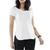 Camiseta Alto Giro T-Shirt Skin Fit Alongada Feminina 101701 Branco