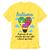 Camiseta Autismo eu amo alguém que tem autismo amarela Modelo 05