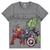 Camiseta Avengers Malwee Hulk Capitão América Thor Vingadores Tam 4 ao 12 Menino Cinza claro