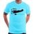 Camiseta Avião Biplano - Foca na Moda Azul claro