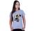 Camiseta Baby Look Feminina Algodão T-shirt Luta Jiu Jitsu Gorila Oss Cinza