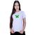 Camiseta Baby Look Feminina Borboleta Verde Branco