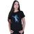 Camiseta Baby Look Feminina Lilo Stitch Susto Preto