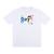 Camiseta Basic Streetwear Estampada Bape Crazy Camo Fio 30.1 Manga Curta Unissex 100% Algodão Branco