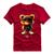 Camiseta Basica Algodão Personalizada Urso Óculos Tênis Tedd Bear Style Bordô