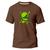 Camiseta Básica Algodão Premium Estampa Digital Caveira Gren Marrom