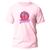 Camiseta Básica Algodão Premium Estampa Digital Hug Me  Rosa