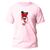 Camiseta Básica Algodão Premium Estampa Digital Samurai Reed Rosa
