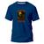 Camiseta Básica Algodão Premium Estampa Digital Skull From Azul marinho