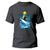 Camiseta Básica Algodão Premium Estampa Digital Surf Ondas Grafite