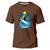 Camiseta Básica Algodão Premium Estampa Digital Surf Ondas Marrom