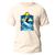 Camiseta Básica Algodão Premium Estampa Digital Surf Ondas Off white