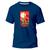 Camiseta Básica Algodão Premium Estampa Digital Torre Paris Azul marinho