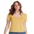 Camiseta Básica Feminina Hering 4EZ9 100% Algodão Amarelo médio