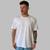 Camiseta Basica Lisa Fitness Oversized Mauricinho Branco