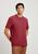 Camiseta Básica Masculina Comfort Super Cotton Com Bolso Vermelho médio
