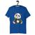 Camiseta Blusa Feminina - Urso Panda Azul royal