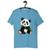 Camiseta Blusa Feminina - Urso Panda Azul turquesa