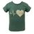 Camiseta blusa infantil para menina 100% algodão Verde coração