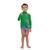 Camiseta Blusa Térmica Manga Longa Proteção UV Infantil Malha Fria Filtro Solar Moda Praia Verão 2024 Piscina Verde
