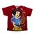 Camiseta Branca de Neve Blusa Infantil Desenho Maj1069 Vermelho