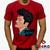 Camiseta Bruno Mars 100% Algodão Pop Geeko Vermelho gola careca