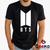 Camiseta BTS 100% Algodão Army K-pop Geeko Preto gola careca