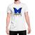 Camiseta Butterfly Borboleta Azul Gótico Punk Branco