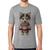Camiseta Cachorro Husky Siberiano Natalino - Foca na Moda Cinza