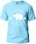 Camiseta Califórnia Republic Adulto Camisa Manga Curta Premium 100% Algodão Fresquinha Azul bebê, Branco