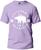 Camiseta Califórnia Republic Adulto Camisa Manga Curta Premium 100% Algodão Fresquinha Lilás, Branco