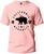 Camiseta Califórnia Republic Adulto Camisa Manga Curta Premium 100% Algodão Fresquinha Rosa, Preto