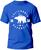Camiseta Califórnia Republic Básica Malha Algodão 30.1 Masculina e Feminina Manga Curta Azul bic, Branco