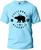 Camiseta Califórnia Republic Básica Malha Algodão 30.1 Masculina e Feminina Manga Curta Azul bebê, Preto