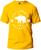 Camiseta Califórnia Republic Básica Malha Algodão 30.1 Masculina e Feminina Manga Curta Amarelo, Branco