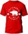 Camiseta Califórnia Republic Básica Malha Algodão 30.1 Masculina e Feminina Manga Curta Vermelho, Branco