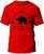 Camiseta Califórnia Republic Básica Malha Algodão 30.1 Masculina e Feminina Manga Curta Vermelho, Preto