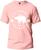 Camiseta Califórnia Republic Básica Malha Algodão 30.1 Masculina e Feminina Manga Curta Rosa, Branco