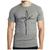 Camiseta camisa masculina slim café fé  Cinza