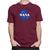 Camiseta Camisa Nasa + Adesivo Tshirt Moda Nerd Geek Vinho